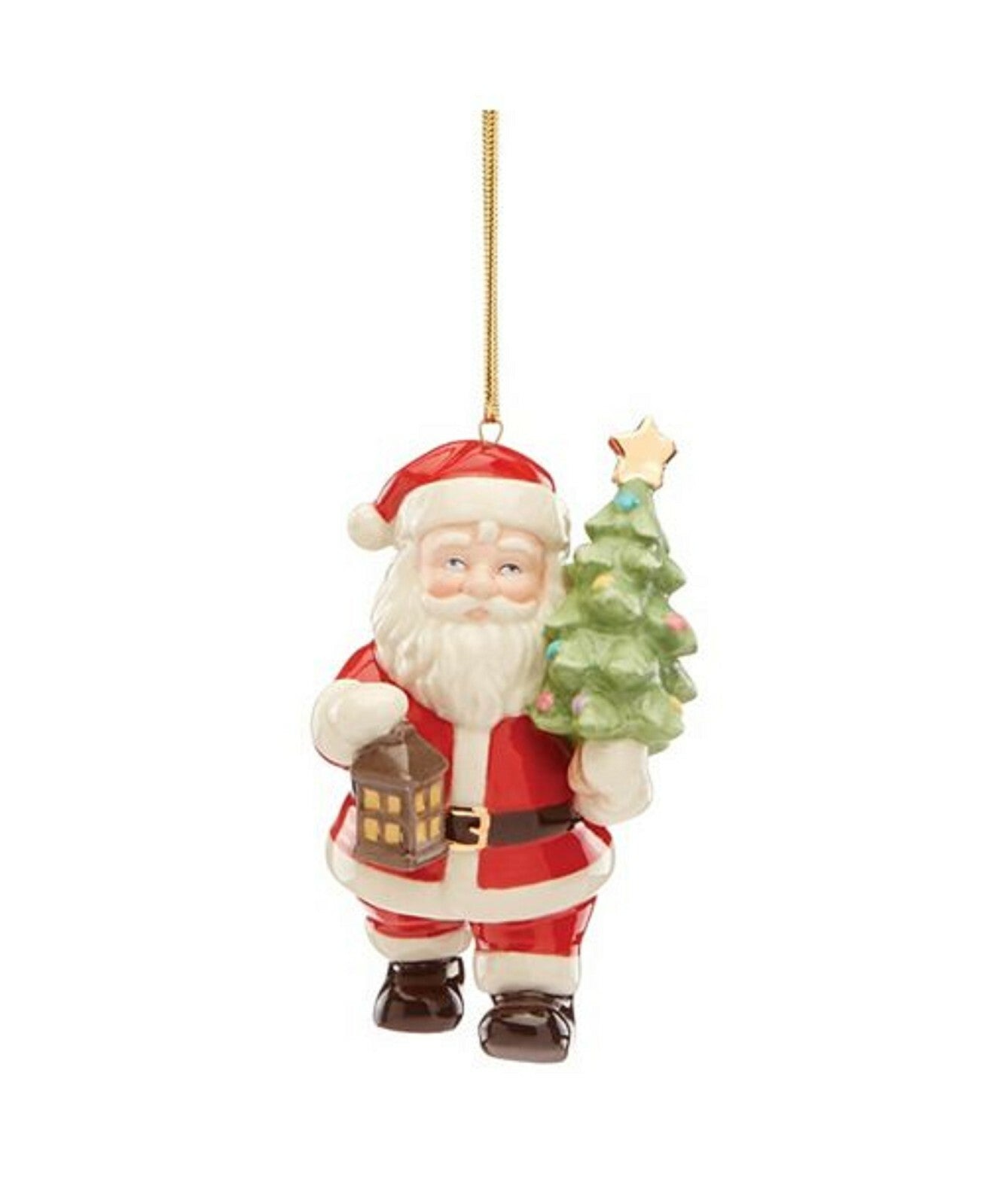 Lenox 2020 Santa With Tree Figurine Ornament Lantern Annual Christmas LE NEW2
