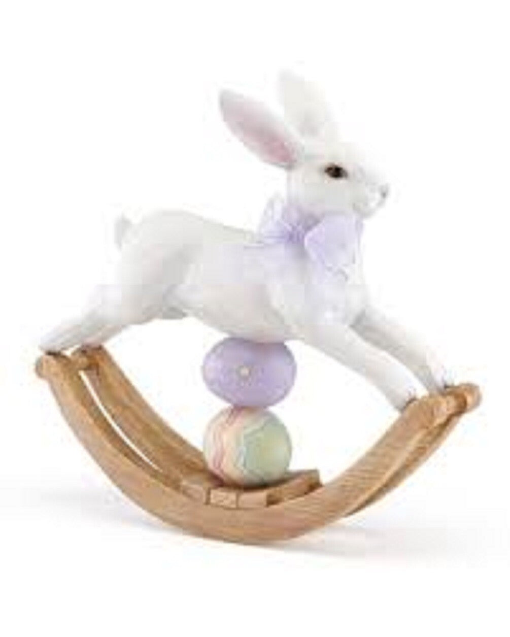 Lenox Easter Bunny Centerpiece Rocking Horse Figurine Ribbon Eggs 12 1/2" NEW3