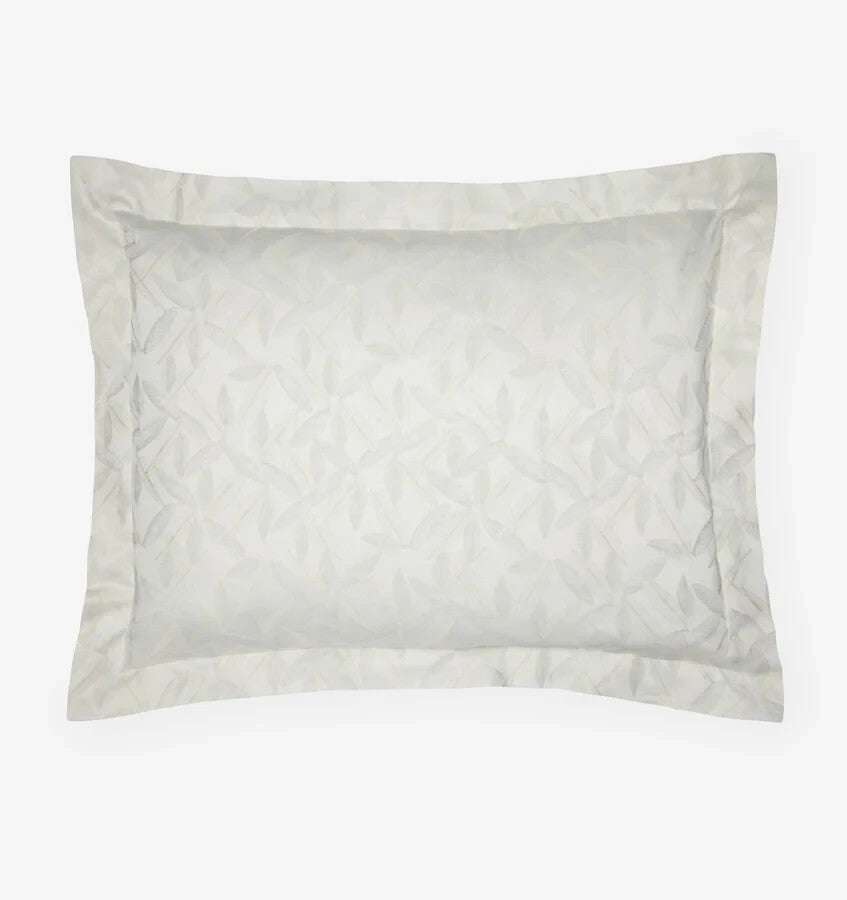 Sferra Terracina Slate Standard Sham Floral Cotton Sateen Jacquard Italy NEW0