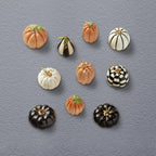 Lenox Mini Pumpkin Ornament 10 PC. Set Thanksgiving Halloween Autumn Gourds New4