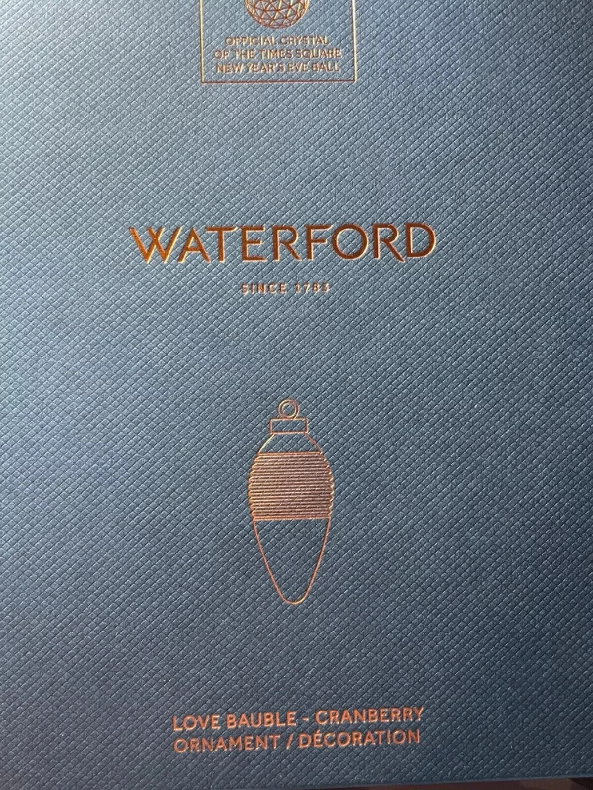Waterford Crystal Lismore Love Drop Ornament Cranberry #1059694 NEW IN BOX 5