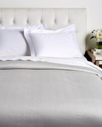 Sferra Illura Grey Standard Sham Chevron Print 100% Cotton Jacquard Italy NEW1