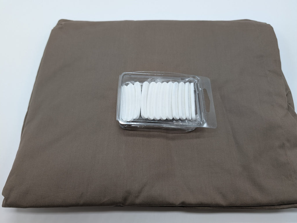 Sferra Celeste Brown Queen Bed Skirt Chestnut Gathered Egyptian Cotton Italy NEW1