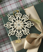 Lenox 2025 Gemmed Snowflake Ornament Annual Icy Blue Crystals Christmas Gift NEW2