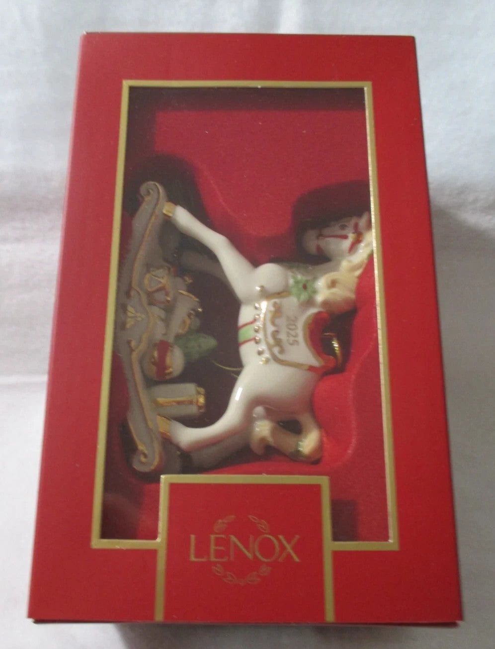 Lenox 2025 Rocking Horse Ornament Baby's 1st Christmas First Gift Vintage NEW5