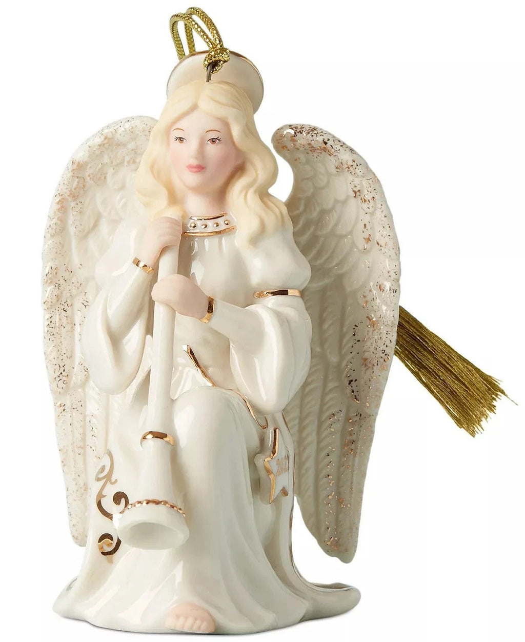 Lenox 2022 Heavenly Angel With Horn Figurine Ornament Star Annual Christmas NEW11