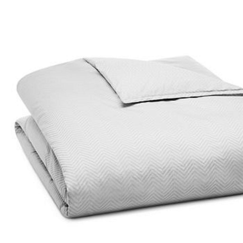 Sferra Illura Grey Standard Sham Chevron Print 100% Cotton Jacquard Italy NEW7