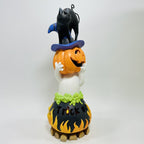 Lenox Halloween Trick or Treat Lighted Figurine Black Cat Ghost Cauldron 16" NEW3