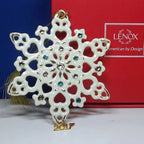 Lenox 2017 Gemmed Snowflake Ornament Annual Blue Clear Crystals Christmas NEW2
