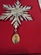 Lenox Disney Frozen Queen Elsa's Snowflake Ornament Silver Cameo Christmas NEW6