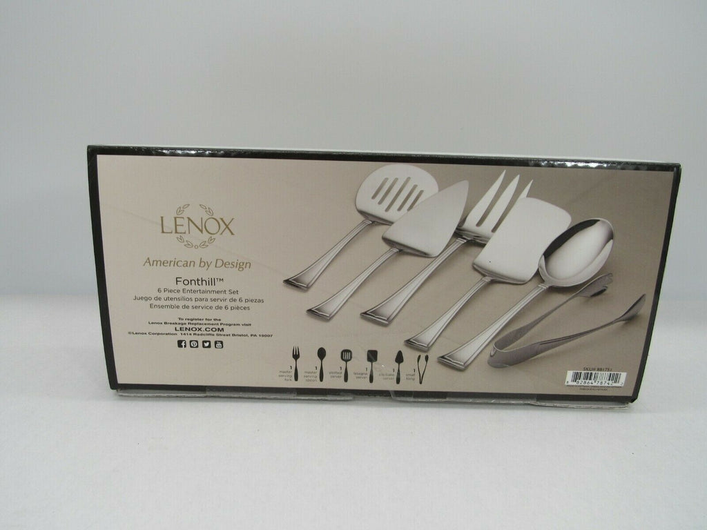 Lenox Fonthill Serving Utensil Set 6 PC Hostess Flatware 18/10 Stainless NEW3