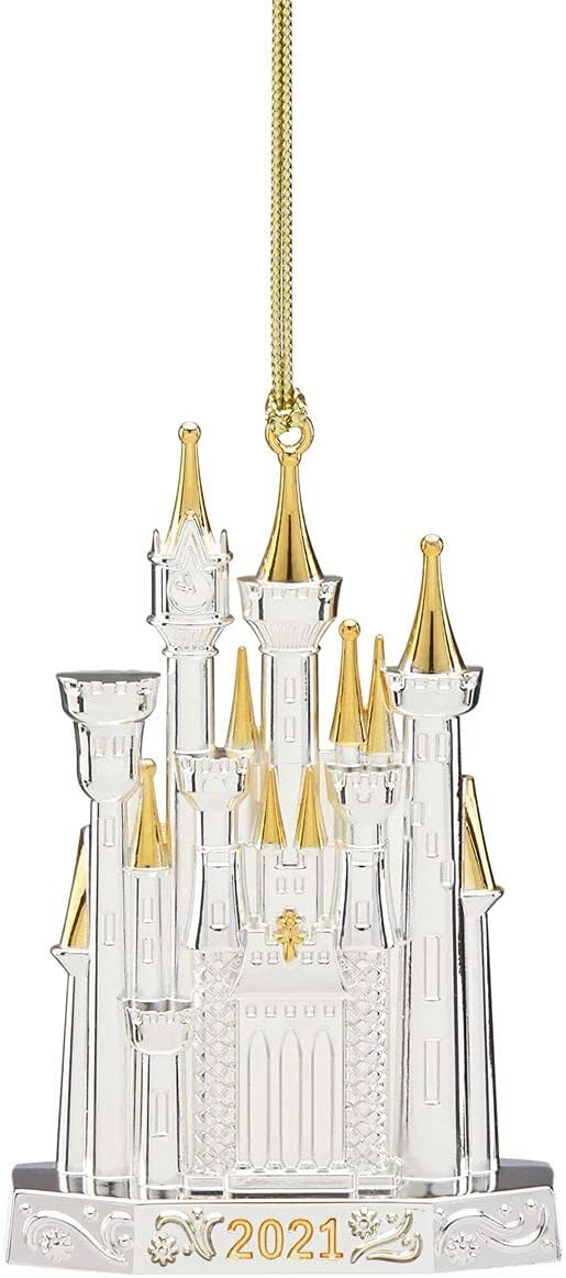 Lenox Disney 2021 Princess Cinderella's Castle Ornament Silver Christmas NEW1