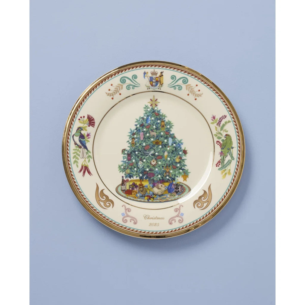 Lenox 2025 New Zealand Collector Plate Trees Around The World 35th Christmas NEW10