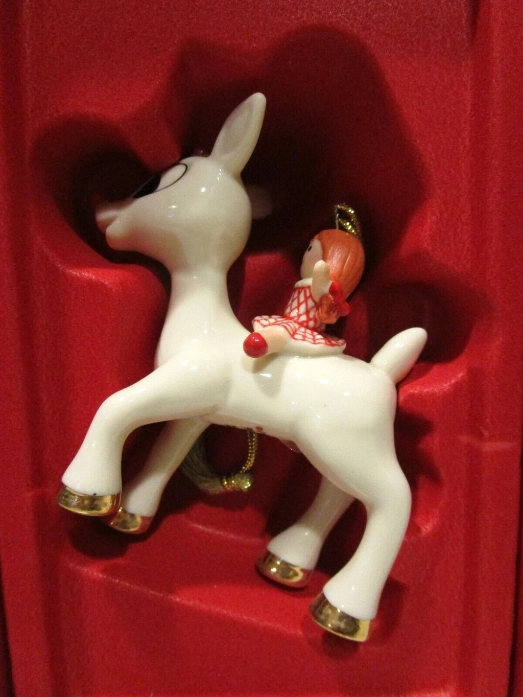 Lenox 2016 Rudolph & Doll Figurine Ornament Annual Nosed Reindeer Christmas NEW8