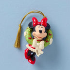 Lenox Disney 2025 Minnie Ornament Figurine Mouse Holding A Wreath Christmas NEW4