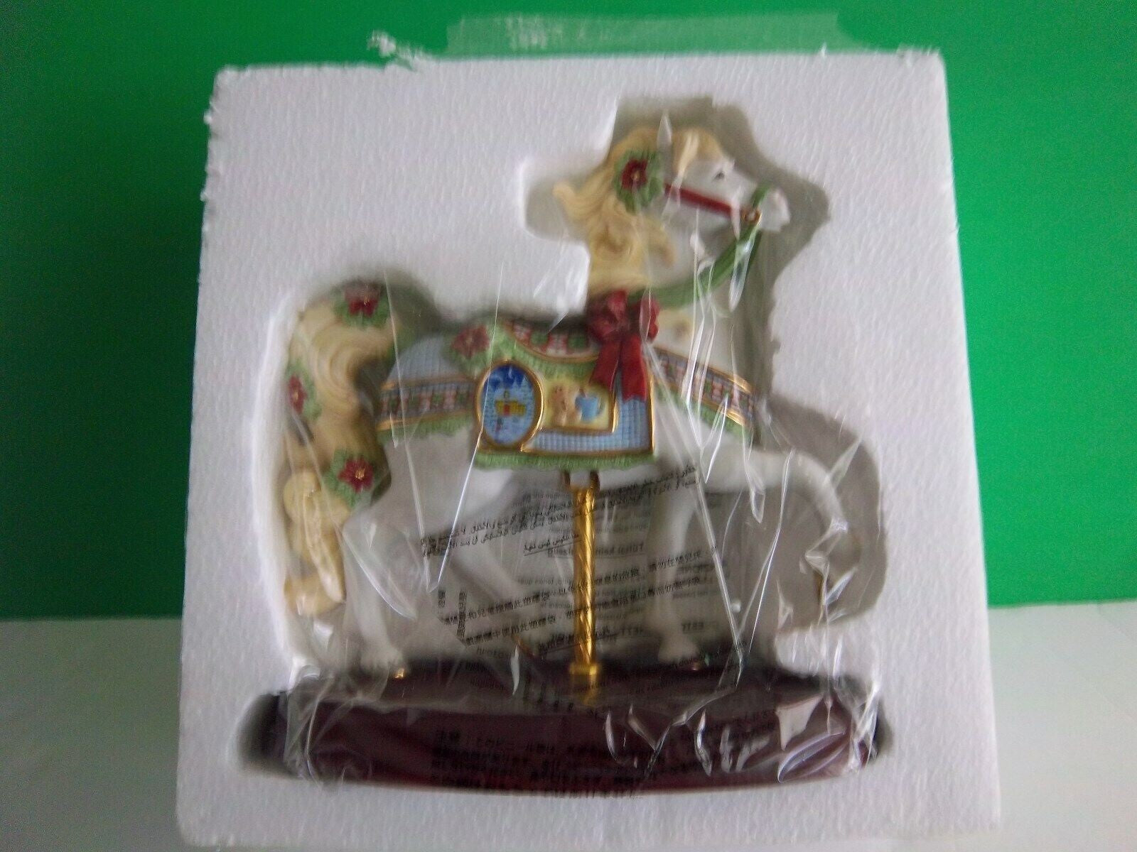 Lenox 2014 Christmas  Carousel Horse Gingerbread Figurine Annual Poinsettias NEW4