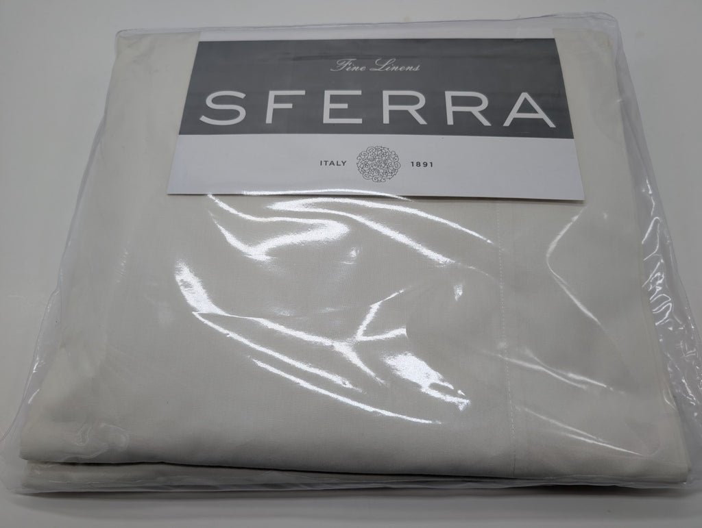 Sferra Celeste Ivory King Sheet Set 4PC 100% Cotton Percale 406TC Soft Italy NEW19