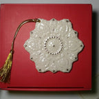 Lenox 125th Anniversary Snowflake Ornament 2014 Ivory High Relief Christmas NEW2