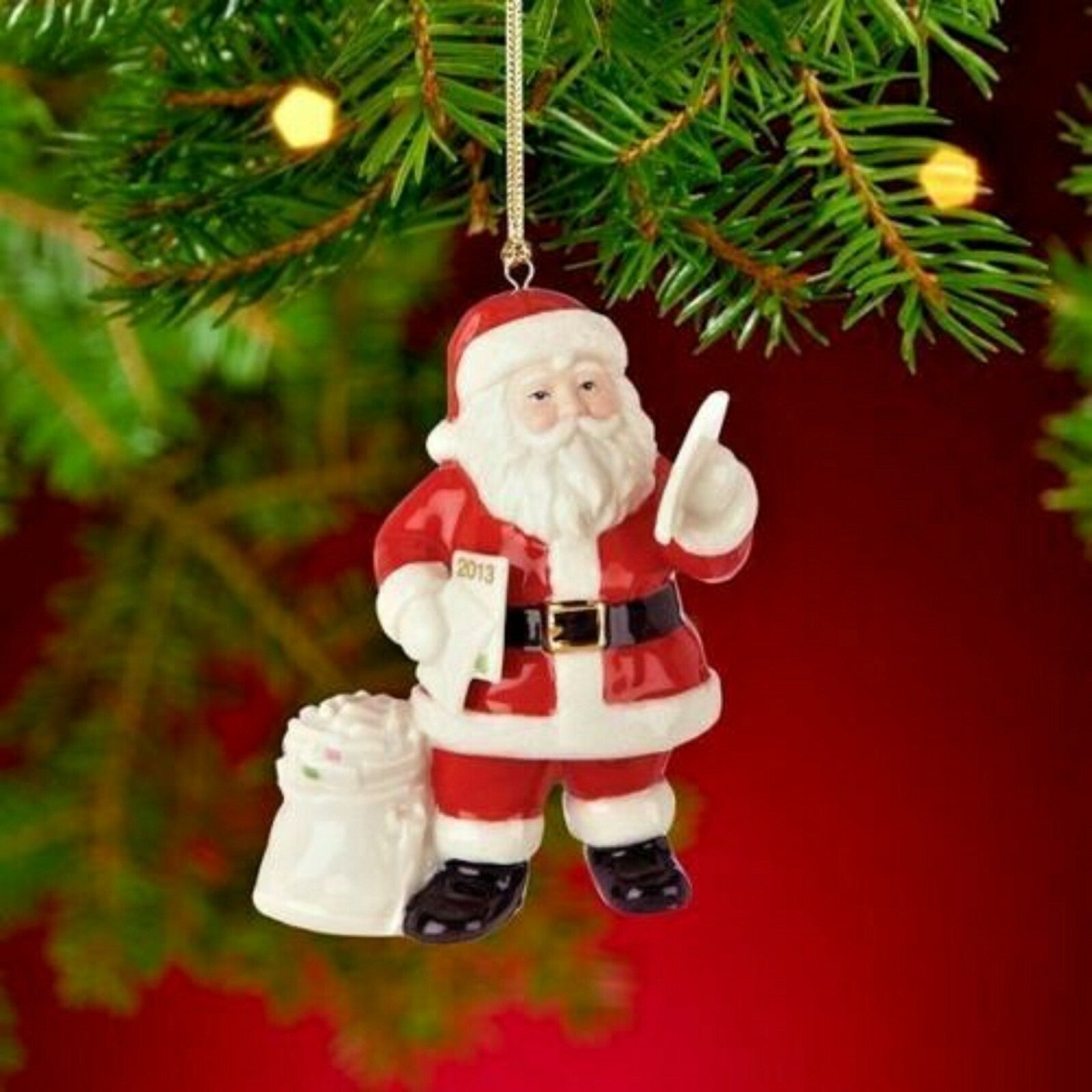 Lenox 2013 Santa Figurine Ornament Annual Claus Letters Mailman Christmas NEW 1