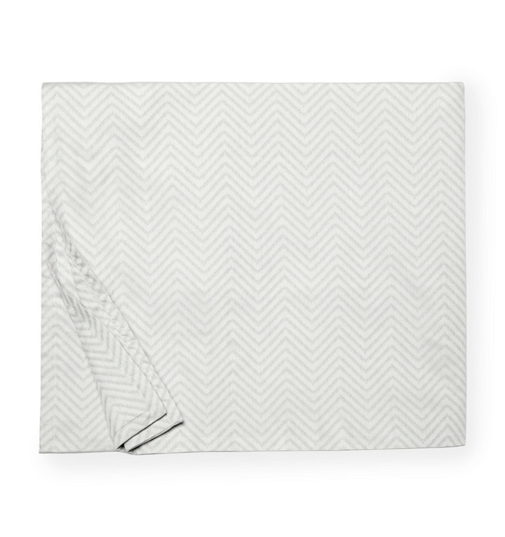 Sferra Illura Grey Standard Sham Chevron Print 100% Cotton Jacquard Italy NEW9