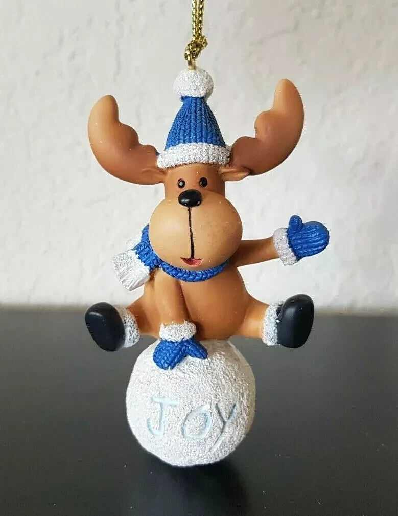 Lenox Moose Ornament Set of 3 Skating Snowball Fun Winter Antics Christmas NEW2