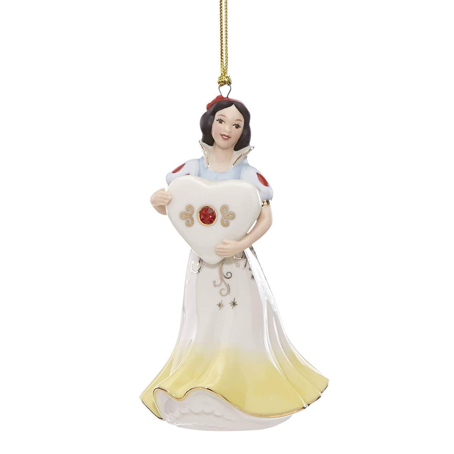 Lenox Disney Princess Snow White Ornament Figurine Gem Heart Christmas Gift NEW0