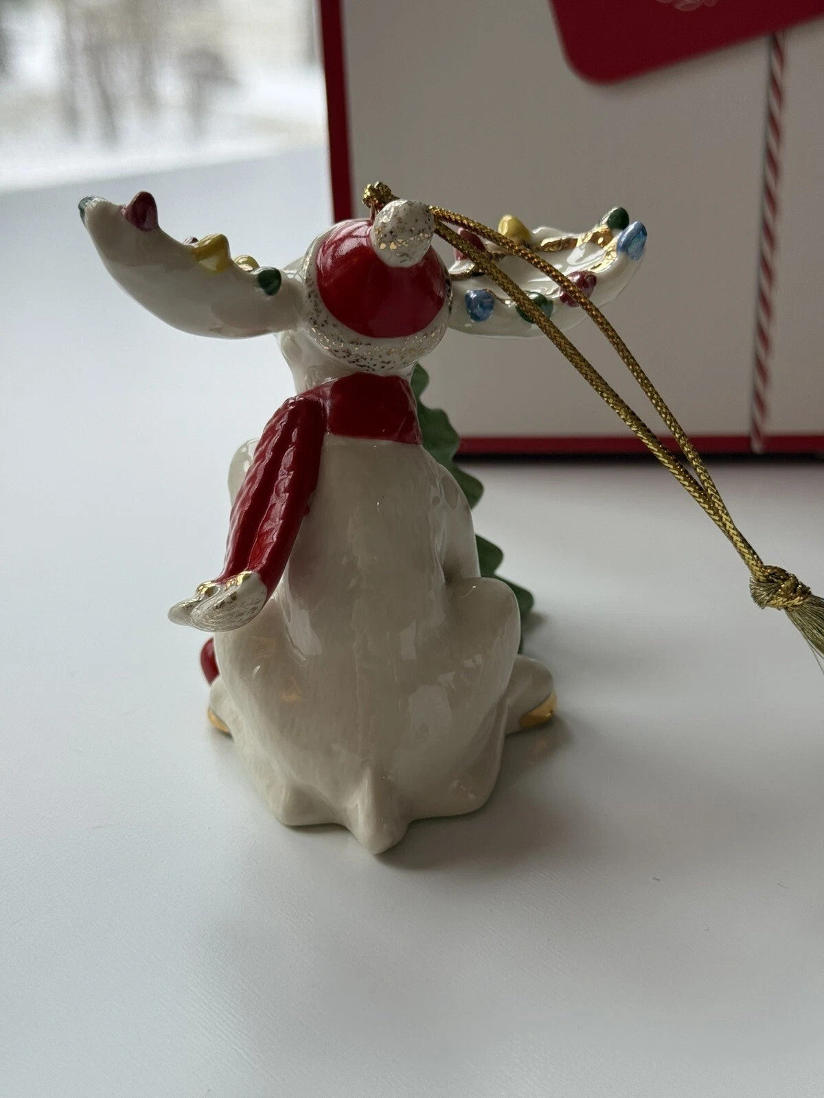 Lenox 2020 Marcel Moose Decorates Tree Figurine Ornament  Annual Christmas NEW8