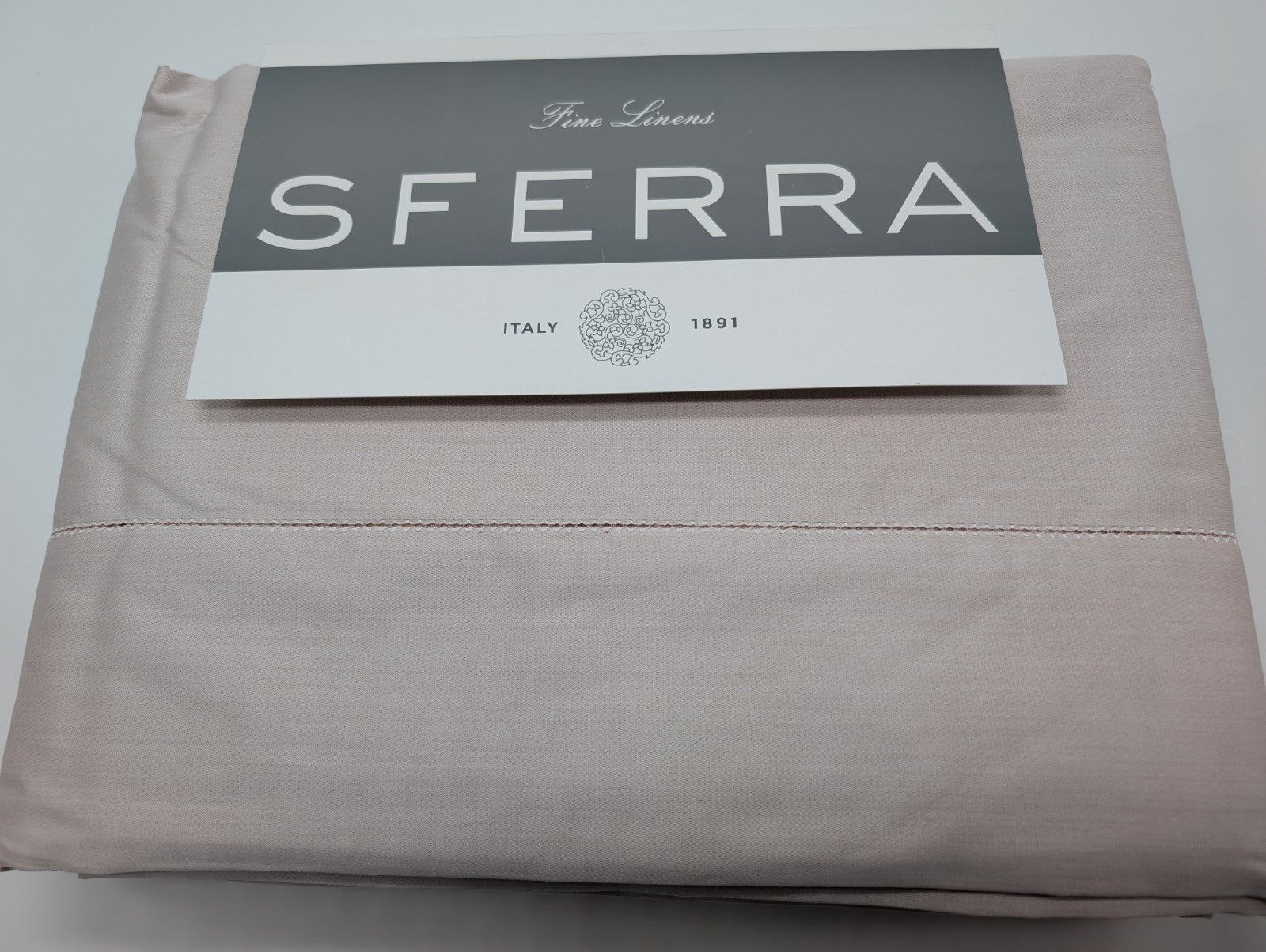 Sferra Corda Pink King Sheet Set 4PC Hematite 100% Cotton Sateen Silky Italy NEW2