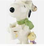 Lenox Peanuts Christmas Caroling With Snoopy Figurine Ornament Woodstock Dog NEW2