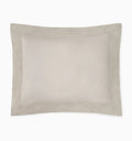 Sferra Carlotta Taupe Standard Sham Textured Cuff Sateen Jacquard Italy NEW0