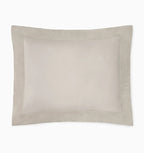 Sferra Carlotta Taupe Standard Sham Textured Cuff Sateen Jacquard Italy NEW0
