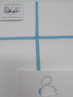 Yves Delorme Athena Queen Duvet Euro Set 3PC Aqua Stripes Egyptian Percale NEW2