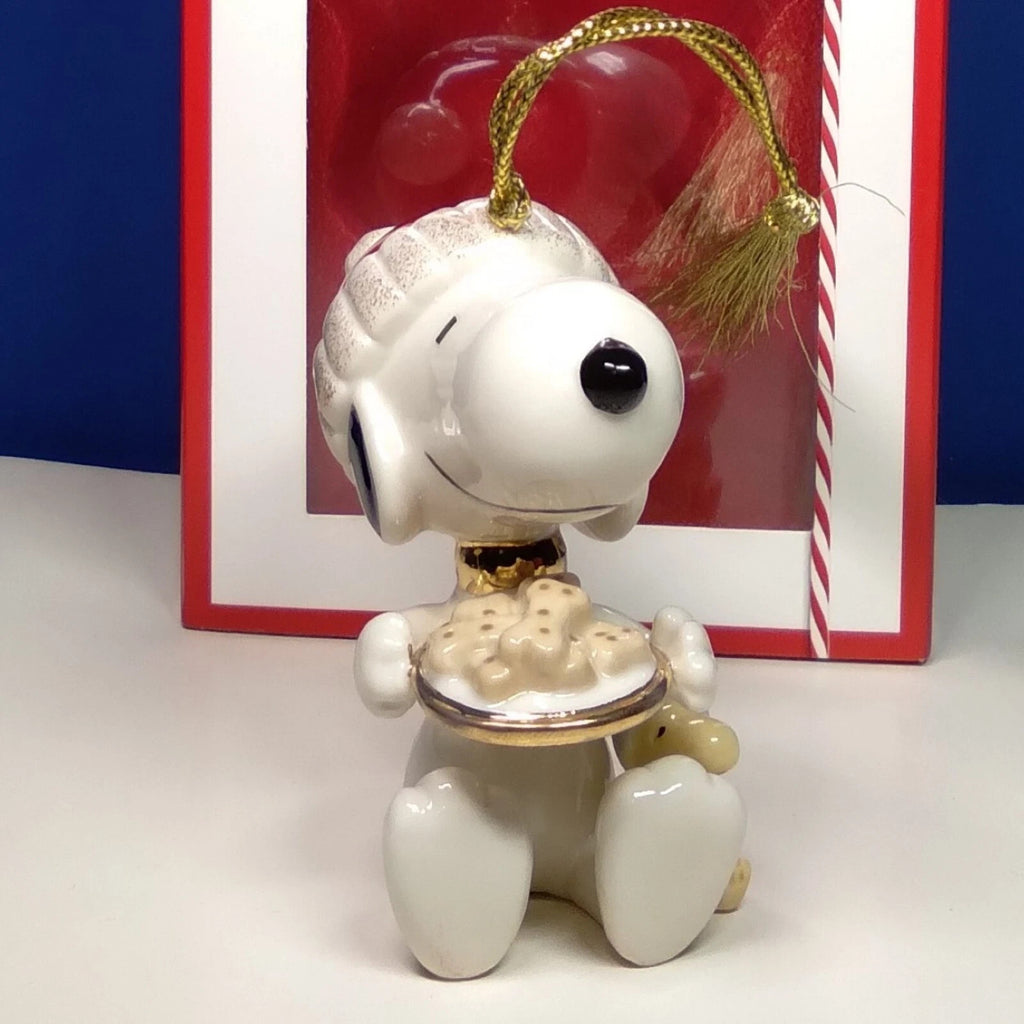 Lenox 2019 Peanuts Snoopy Dog Treats Ornament With Woodstock Bones Christmas NEW5