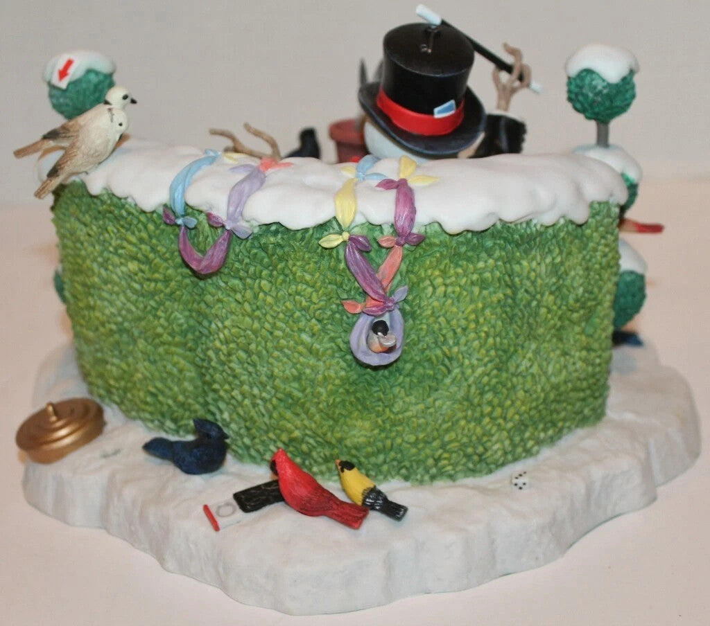 Lenox Bywaters Lighted Magician Snowman Figurine Rabbit Magic Hat Wand 6.5" NEW5