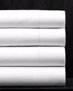Sferra Leonardo White Twin Sheet Set 3PC 100% Cotton Percale Italy Dorm NEW2