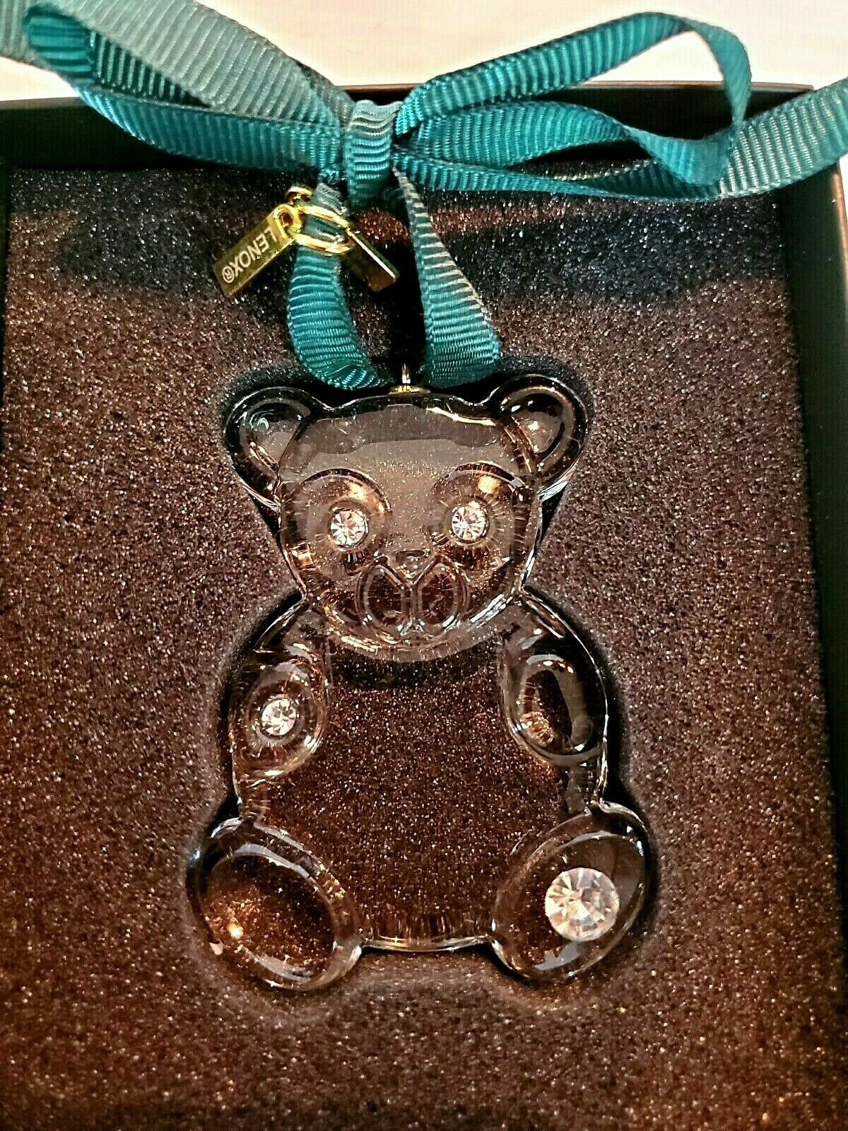 Kate Spade NY 2019 Crystal Teddy Bear Baby's First Snow Ornament Christmas NEW1
