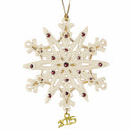 Lenox 2015 Gemmed Snowflake Ornament Annual Amethyst Crystals Christmas Gift NEW0