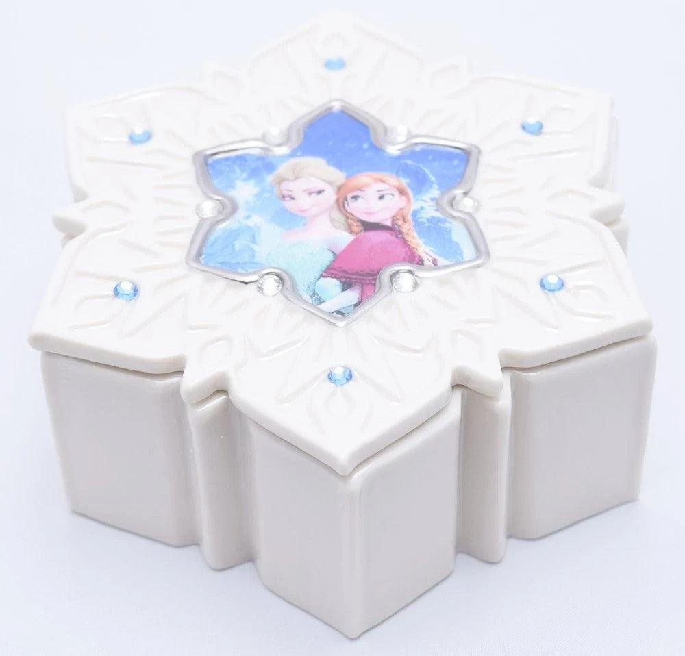 Lenox Disney Frozen Elsa & Anna Sisters Treasure Box Snowflake Crystals Gift NEW13