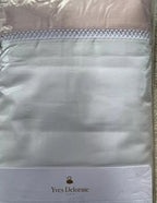 Yves Delorme Walton White  King Duvet Set 3PC  Blush Insert Egyptian Cotton NEW6