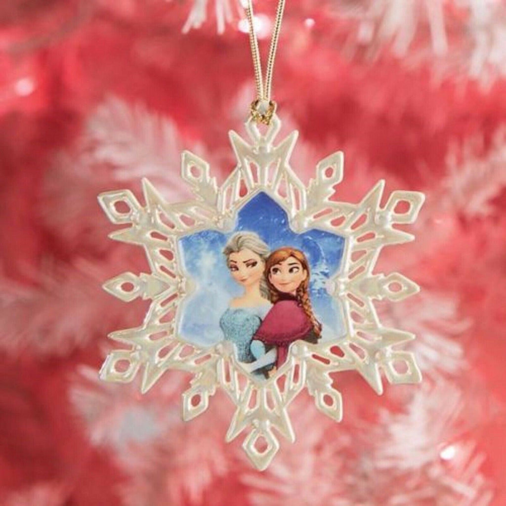 Lenox Disney Frozen Sisters Anna & Elsa Snowflake Ornament China Christmas NEW3