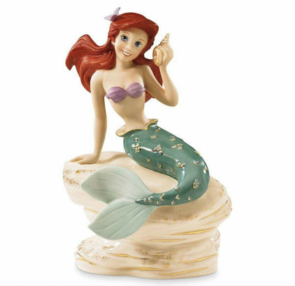 Lenox Disney Princess Ariel Figurine The Little Mermaid On Coral Seashell NEW1