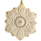 Lenox 125th Anniversary Snowflake Ornament 2014 Ivory High Relief Christmas NEW0