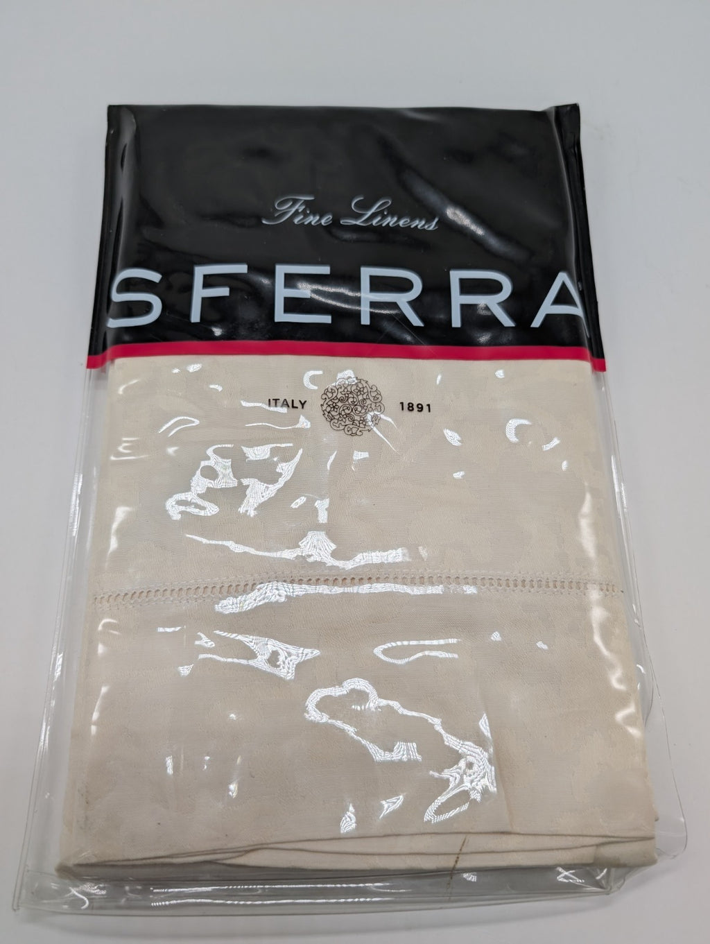 Sferra Dhara Swan King Sham Scrolling Vines Egyptian Sateen Jacquard Italy NEW8