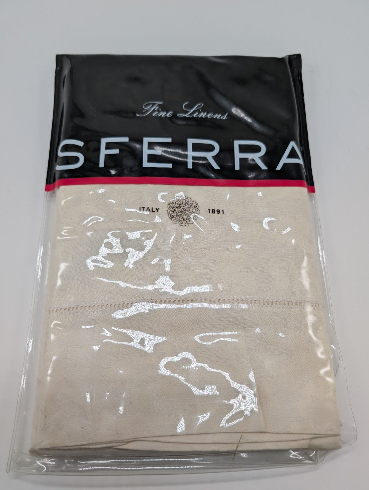 Sferra Dhara Swan King Sham Scrolling Vines Egyptian Sateen Jacquard Italy NEW8
