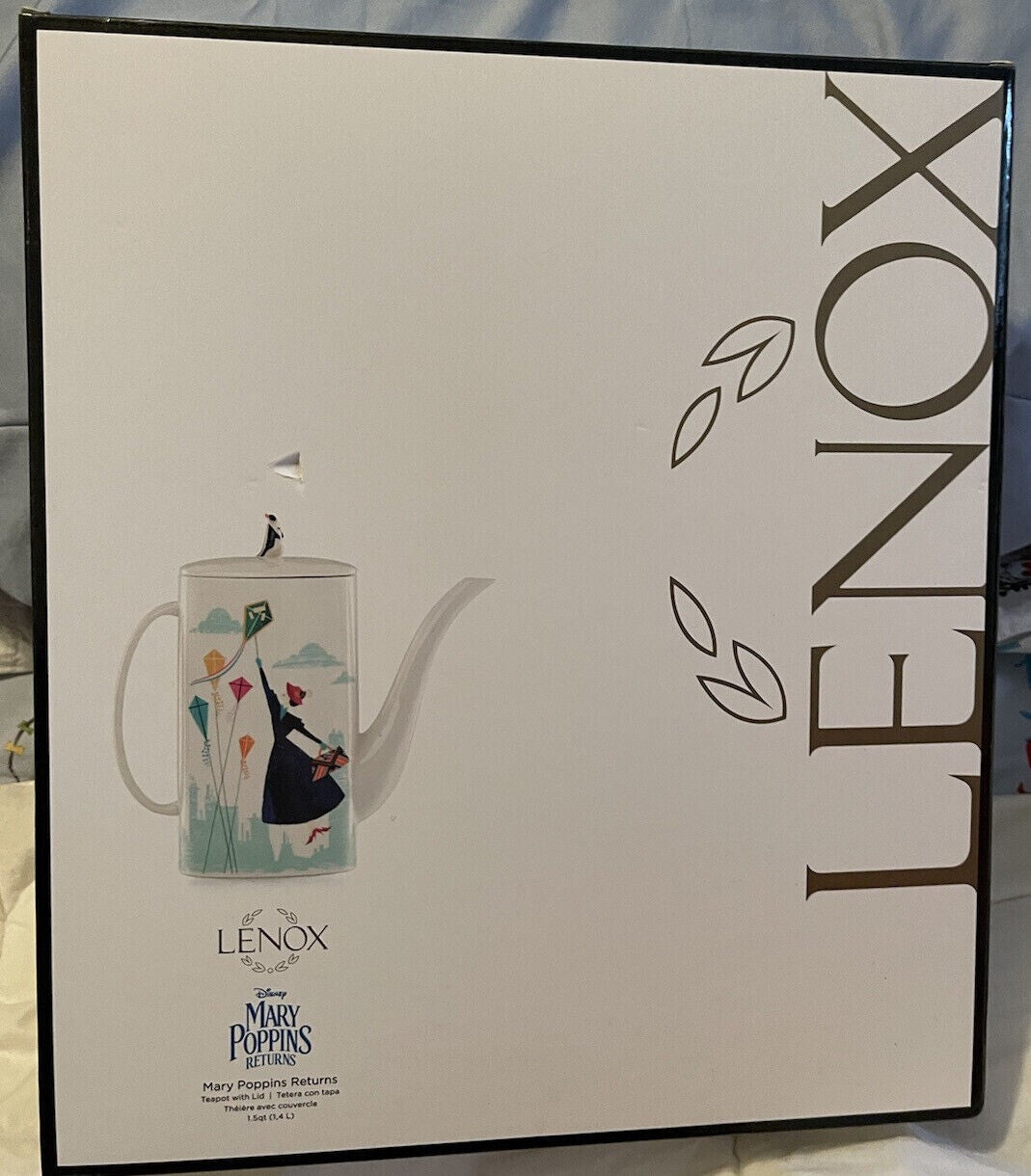 Lenox Disney Mary Poppins  Returns Teapot & Lid Kite Umbrella Penguin 1.5 QT NEW12