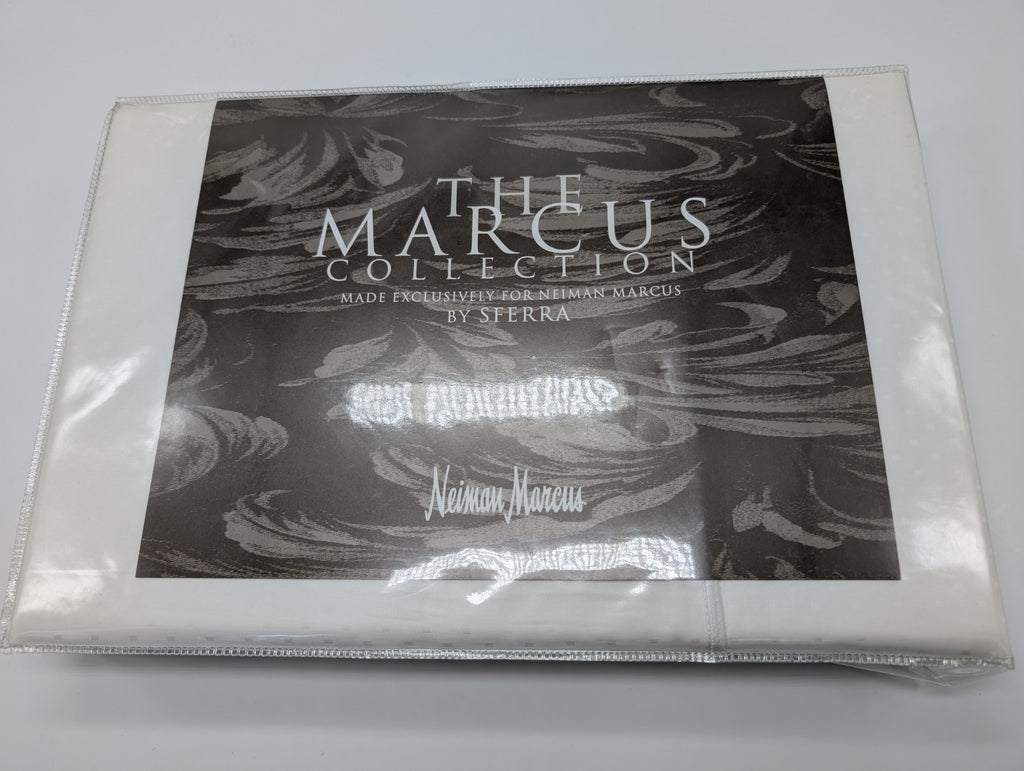 Sferra Marcus Dot White Full Sheet Set 4 PC 100% Pima Cotton Sateen 400TC NEW0