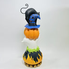 Lenox Halloween Trick or Treat Lighted Figurine Black Cat Ghost Cauldron 16" NEW4