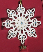 Lenox 2025 Gemmed Snowflake Ornament Annual Icy Blue Crystals Christmas Gift NEW3