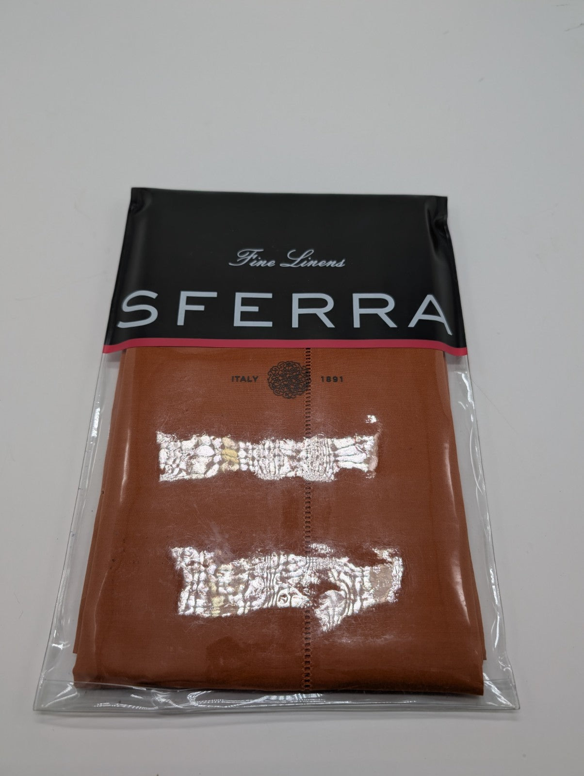Sferra Celeste Orange King Pillow Sham Paprika Egyptian Cotton Percale Italy NEW0