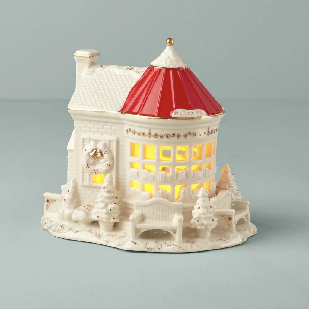 Lenox Mistletoe Park Lighted Book Store Figurine Village Treasures Christmas NEW8